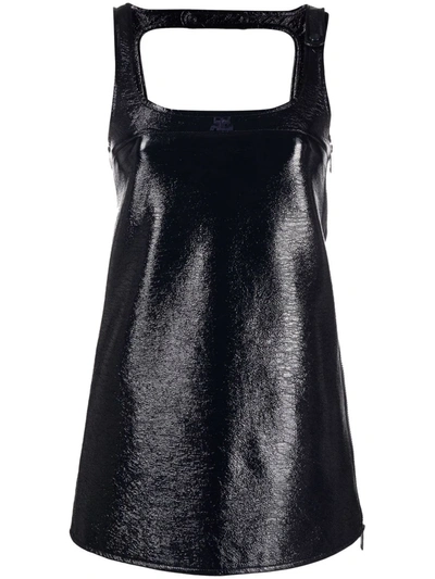 COURRÈGES SLEEVELESS VINYL MINI DRESS