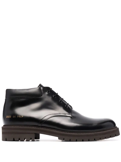 Common Projects 系带皮质及踝靴 In Black