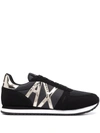 Armani Exchange Side Logo-print Sneakers In Black