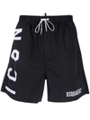 DSQUARED2 LOGO-PRINT DRAWSTRING-WAIST SWIM SHORTS