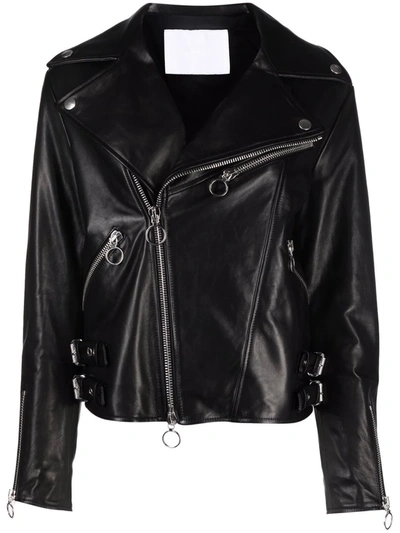 Drome Zip-front Leather Jacket In Black