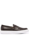SCAROSSO ALBERTO LEATHER PENNY LOAFERS