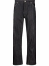 Jil Sander Panelled Straight-leg Jeans In Blau