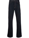 Carhartt Logo-patch Denim Trousers In Blau