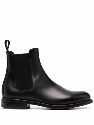 Scarosso Claudia Leather Ankle Boots In Black Calf