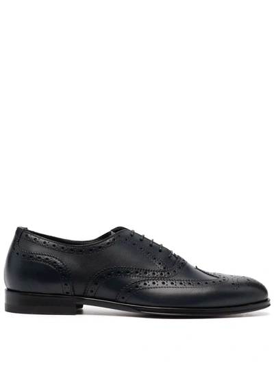 Scarosso Judy Lace-up Leather Brogues In Black - Calf