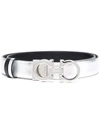 Ferragamo Reversible Gancini Buckle Belt In Silber