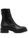 Aquazzura Saint Honore Combat Almond-toe Boots In Schwarz
