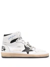 Golden Goose Sky-star High-top Lace-up Sneakers In Weiss