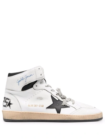 GOLDEN GOOSE SKY-STAR HIGH-TOP LACE-UP SNEAKERS