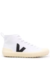 Veja Nova High-top Sneakers In White,black,butter Sole