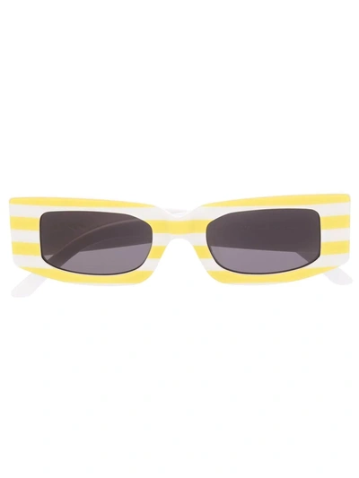 Sunnei Square-frame Striped Sunglasses