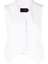 MANOKHI BUTTON-DOWN SLEEVELESS VEST