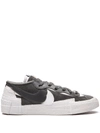 Nike Sacai X Blazer Low Leather And Suede Low-top Trainers In Grey