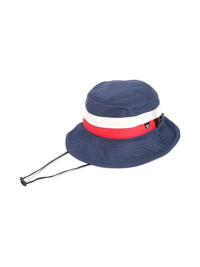 Miki House Kids' Colour-block Bucket Hat In Blue