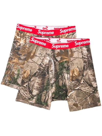 Supreme Boxers Set Of Two In Green