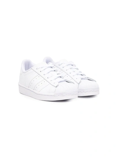 Adidas Originals Kids' Superstar Low-top Sneakers In White