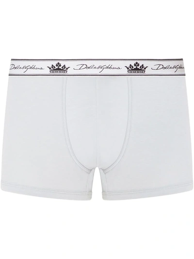 Dolce & Gabbana Logo Stretch-fit Cotton Boxers In White