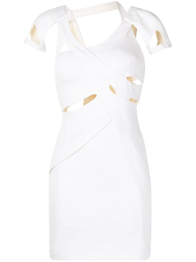 Pre-owned Gucci Cut-out Detailed Dress In White