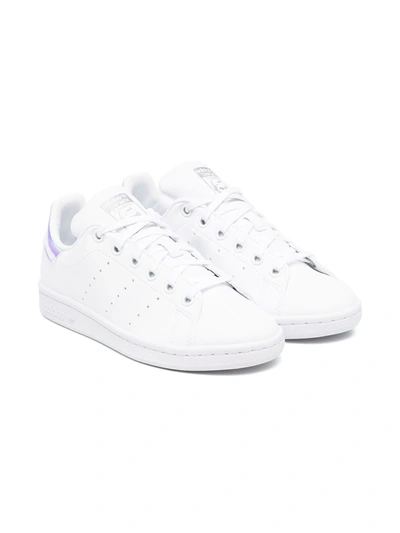 Adidas Originals Kids' Stan Smith Crib Faux Leather Sneakers In White