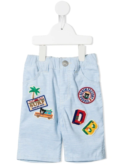 Miki House Babies' Patch-embroidered Trousers In Blue