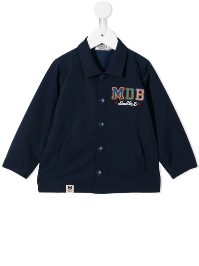 Miki House Babies' Logo-print Jacket In Blue