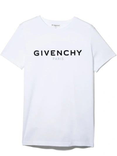Givenchy Teen Logo-print Cotton T-shirt In White