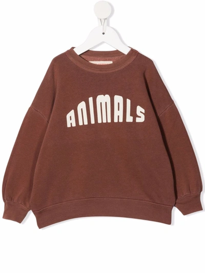 The Animals Observatory Kids Sweatshirt For Unisex In Brown