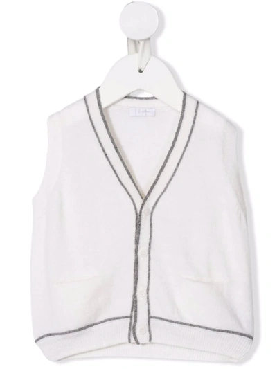 Il Gufo Babies' Contrasting-trim Waistcoat In White