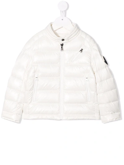 Moncler Kids' Glossy Puffer Jacket In White