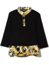 VERSACE BAROCCOFLAGE-PRINT LONG-SLEEVE DRESS