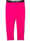 Dolce & Gabbana Cyclamen Leggings In Pink