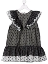 Wauw Capow By Bangbang Polka Dot-print Ruffled Dress In White
