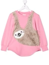 Wauw Capow By Bangbang Lazy Laura Sloth Dress In Pink