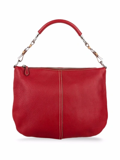 Pre-owned Prada Triangle Logo Shoulder Bag In Red