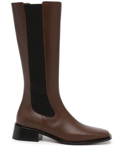 Neous Elasticated Side-panel Boots In Brown