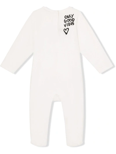 Dolce & Gabbana Graffiti Logo-print Babygrow Set In White