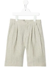 Fendi Pleated-waist Shorts In Neutrals