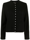 Agnès B. Snap-fastening Knitted Cardigan In Black