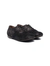 Pèpè Glitter-detail Lace-up Ballerinas In Black