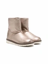 TWO CON ME BY PÉPÉ METALLIC SHEARLING-LINING BOOTS