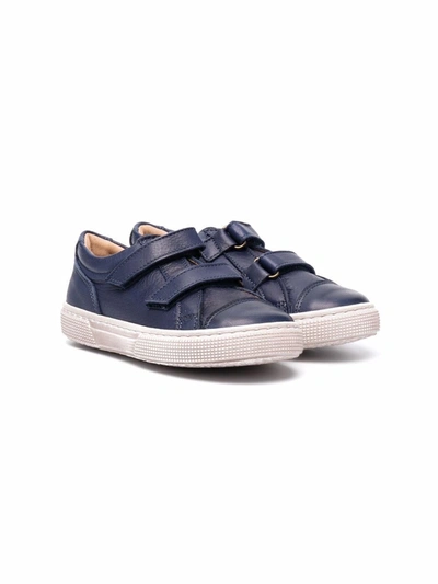 Pèpè Kids' Touch-strap Low Top Trainers In Blue