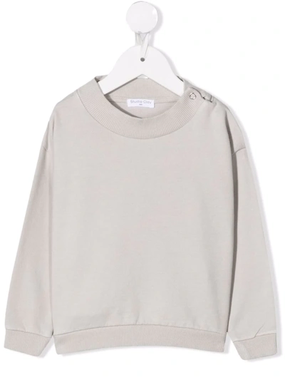 Studio Clay Babies' Oversized Crew Neck Sweatshirt In Grey