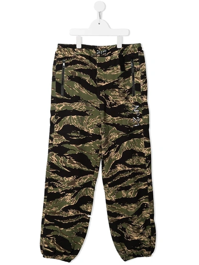 N°21 Teen Camouflage-print Sweatpants In Green