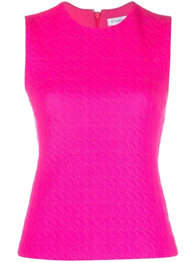 Pre-owned Dior 2010  Jacquard Sleeveless Top In Pink