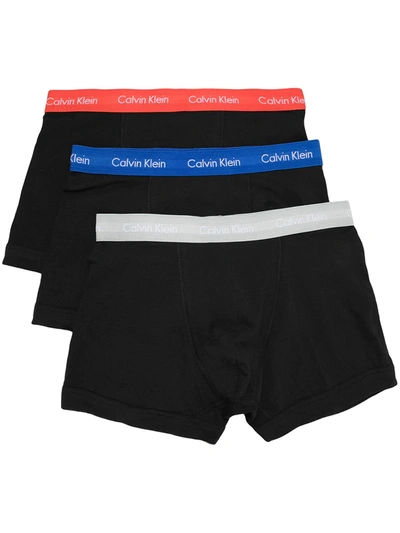 Calvin Klein Underwear Logo四角裤（三件装） In Black