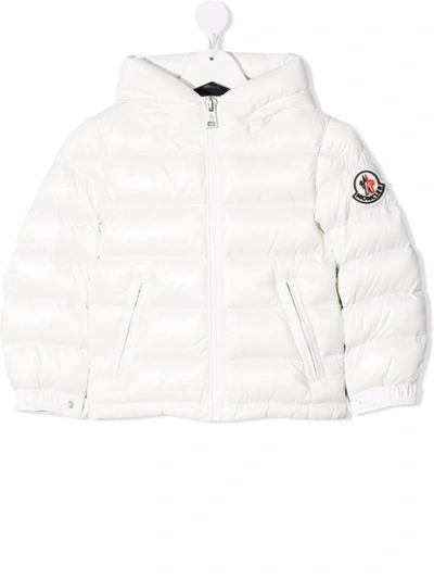 Moncler Kids' Logo-patch Puffer Jacket In White