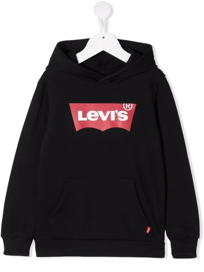 Levi's Kids' Logo-print Oversized Hoodie In Black