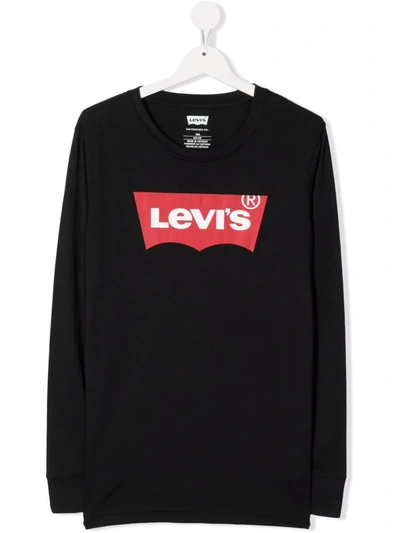 Levi's Black Sweatshirt For Kids With Logo