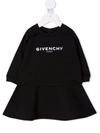 GIVENCHY LOGO印花卫衣式连衣裙